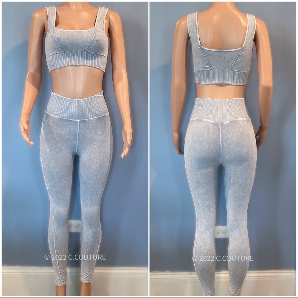 NEW FREE PEOPLE High-Rise 7/8 Good Karma 2-Pocket Leggings and Karma bra $136 - Picture 5 of 16